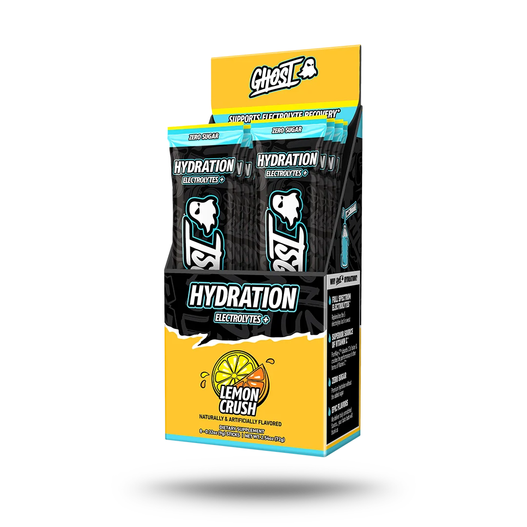 GHOST® HYDRATION STICKS 8-PACK | LEMON CRUSH 1 GHOST® HYDRATION STICKS 8-PACK | LEMON CRUSH