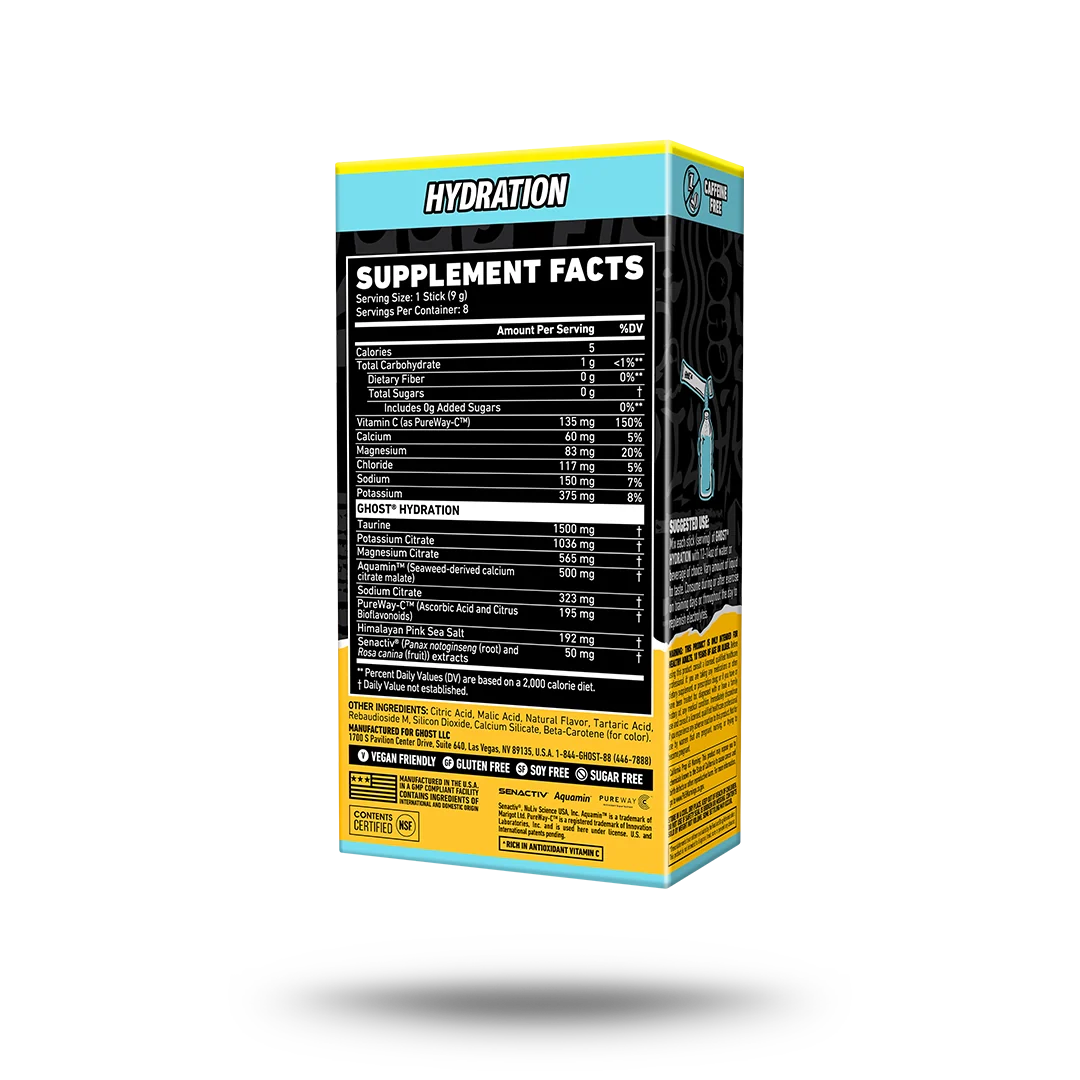 GHOST® HYDRATION STICKS 8-PACK | LEMON CRUSH 2 GHOST® HYDRATION STICKS 8-PACK | LEMON CRUSH
