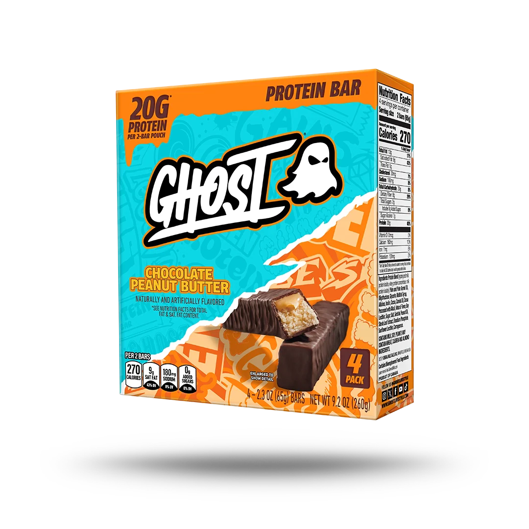 GHOST® PROTEIN BARS | CHOCOLATE PEANUT BUTTER 4 PACK 2 GHOST® PROTEIN BARS | CHOCOLATE PEANUT BUTTER 4 PACK