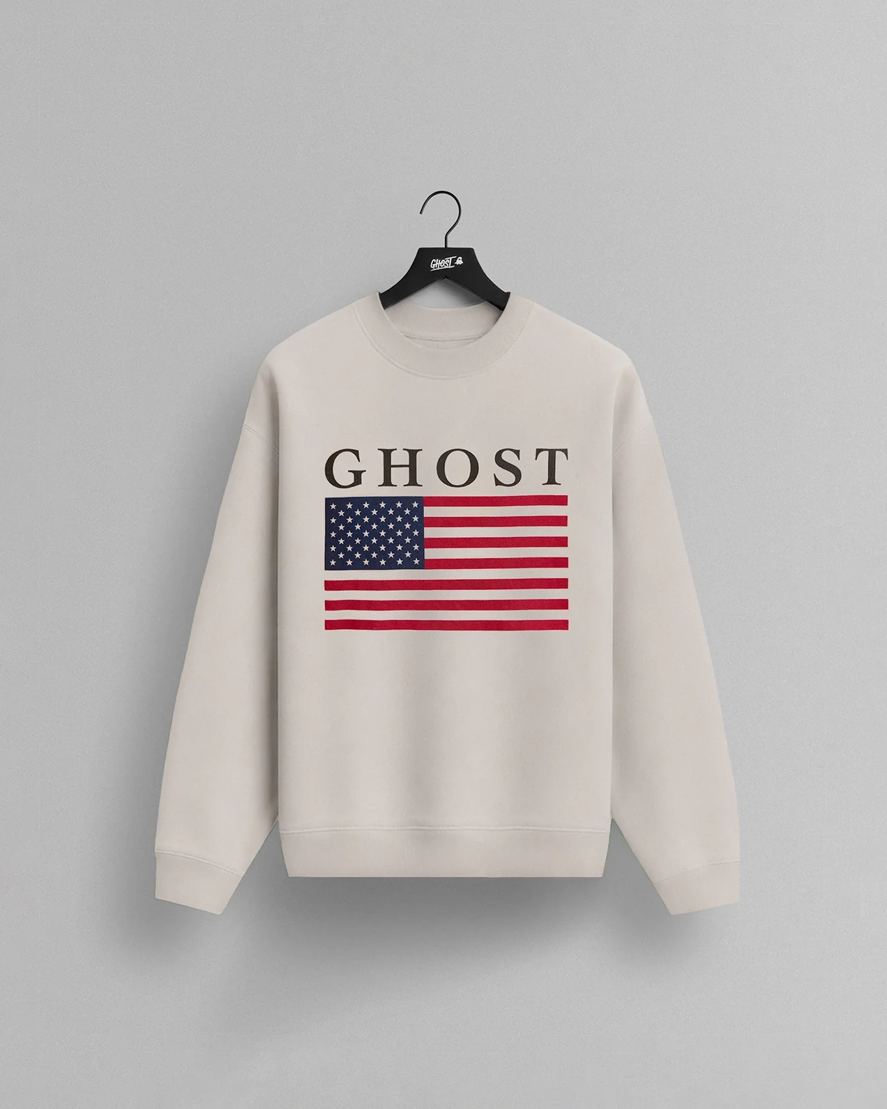 GHOST® USA CREWNECK | IVORY