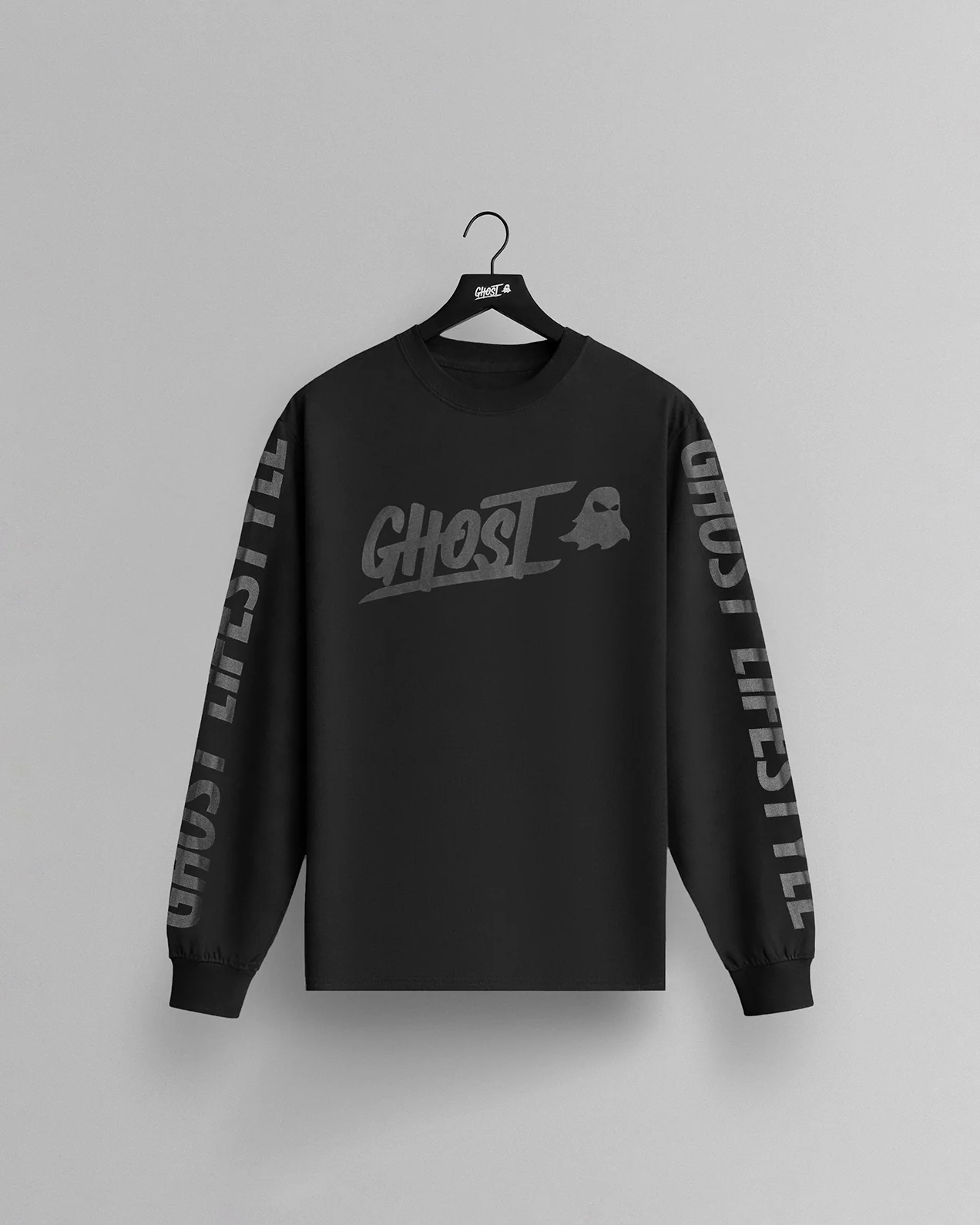 GHOST® CORE LOGO LONG SLEEVE V2 | BLACK