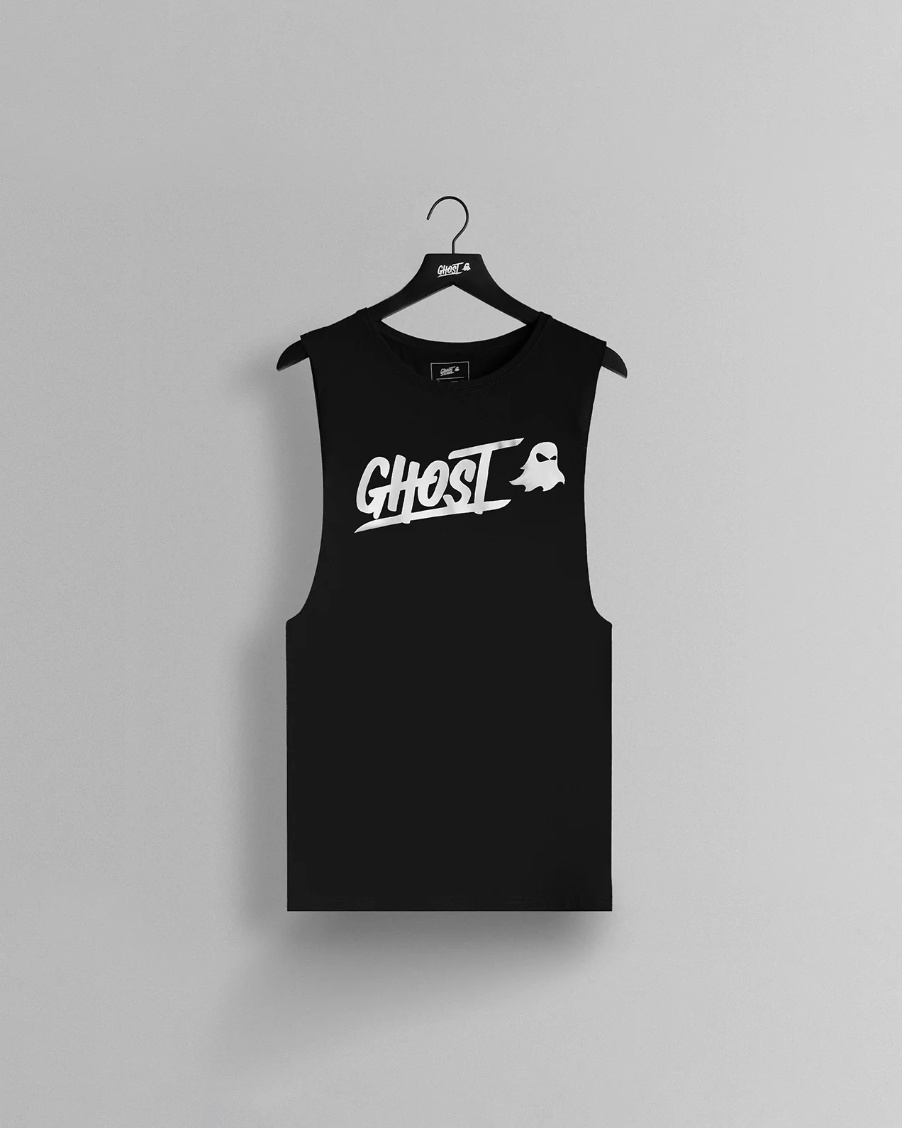 GHOST® CORE LOGO SLEEVELESS TEE | BLACK
