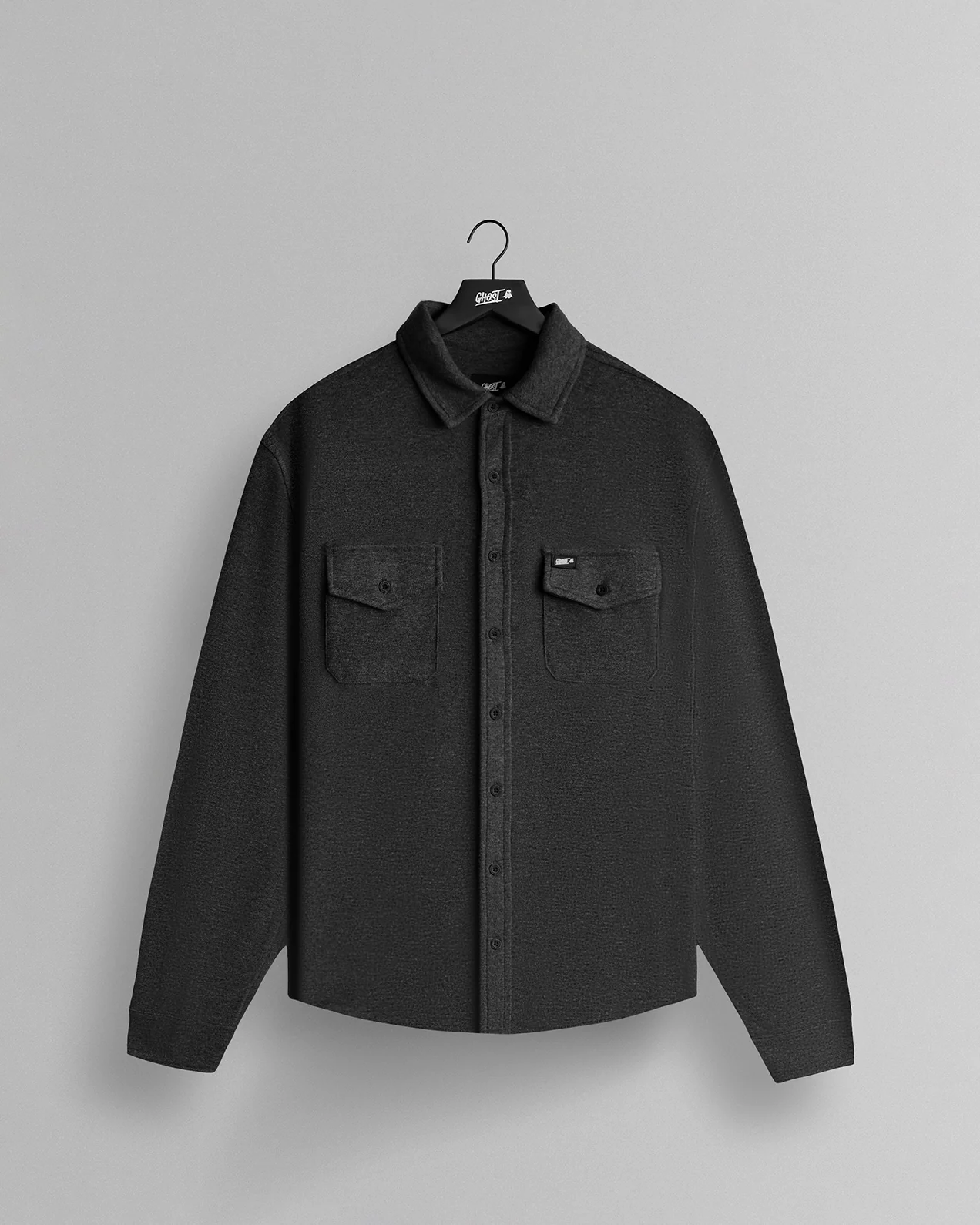 GHOST® CORE LONG SLEEVE BUTTON DOWN | HEATHER BLACK