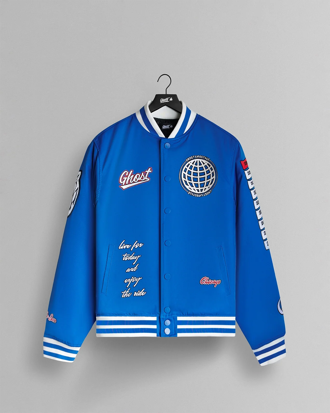 GHOST® CHAMPS VINTAGE BOMBER JACKET | ROYAL