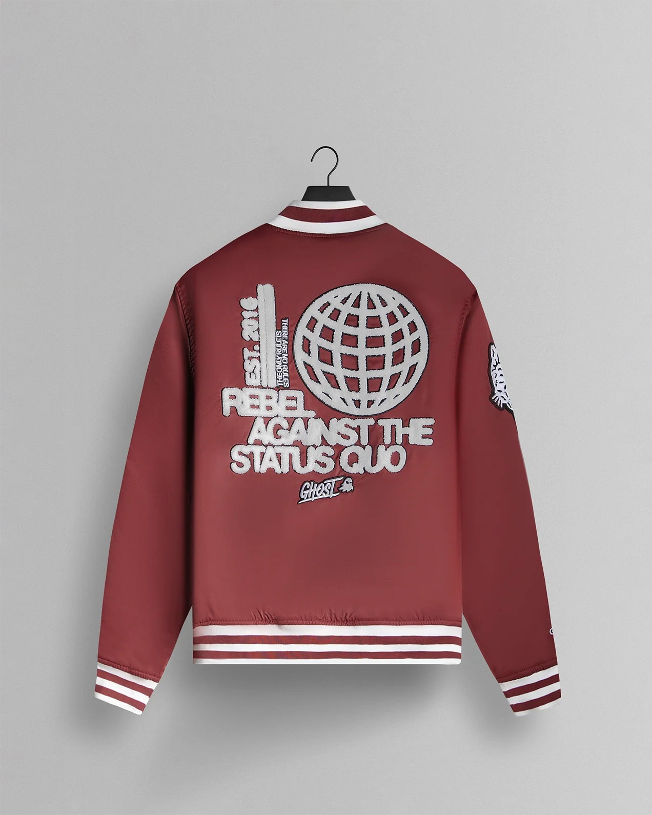 GHOST® CHAMPS VINTAGE BOMBER JACKET | MAROON 2 GHOST® CHAMPS VINTAGE BOMBER JACKET | MAROON
