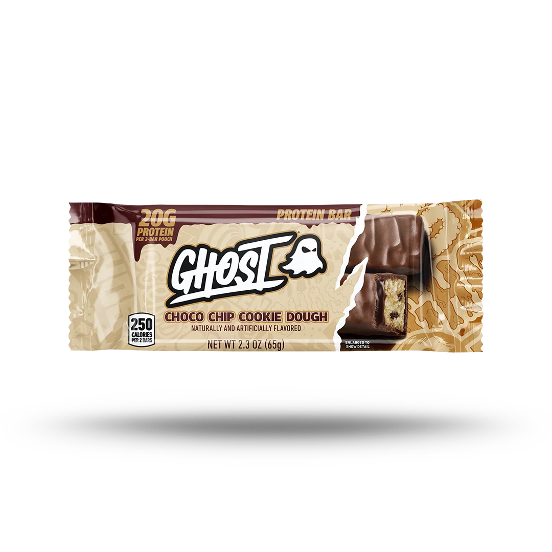 GHOST® PROTEIN BAR | CHOCO CHIP COOKIE DOUGH BAR 1 GHOST® PROTEIN BAR | CHOCO CHIP COOKIE DOUGH BAR