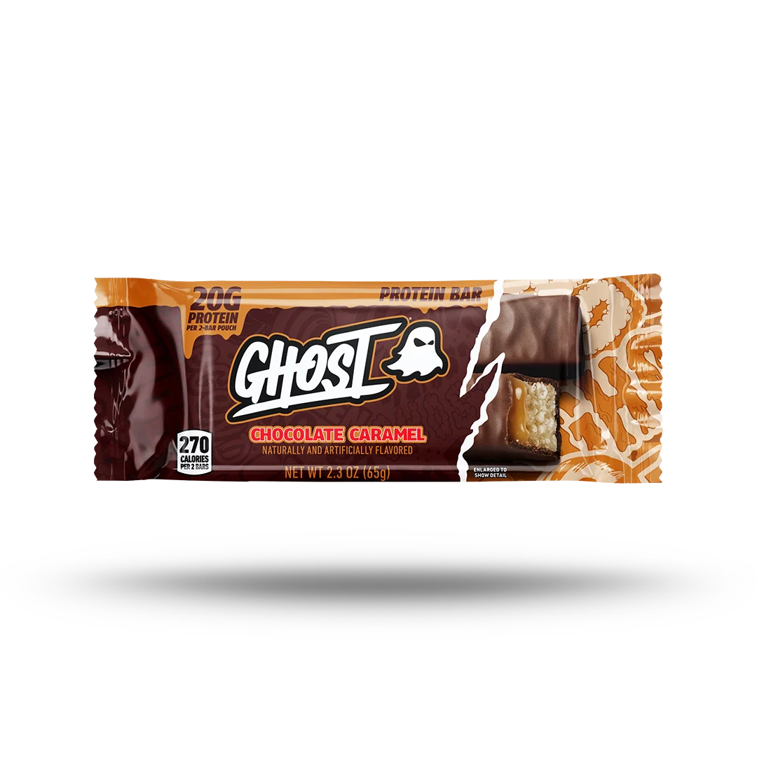 GHOST® PROTEIN BAR | CHOCOLATE CARAMEL BAR 1 GHOST® PROTEIN BAR | CHOCOLATE CARAMEL BAR