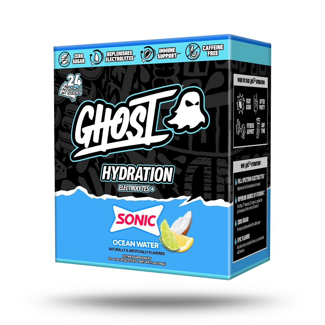 GHOST® HYDRATION STICKS 24-PACK x SONIC® | OCEAN WATER® 1 GHOST® HYDRATION STICKS 24-PACK x SONIC® | OCEAN WATER®