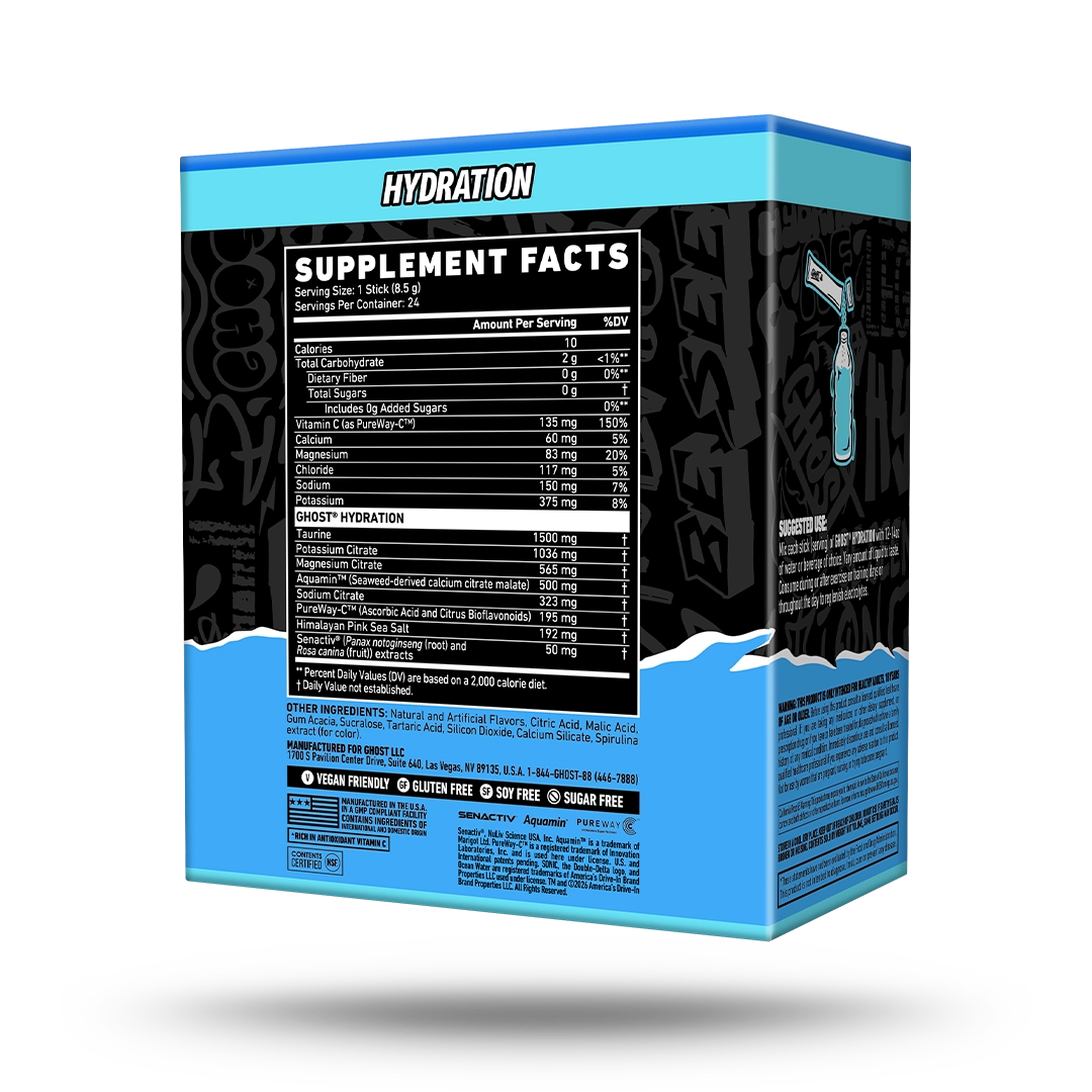 GHOST® HYDRATION STICKS 24-PACK x SONIC® | OCEAN WATER® 2 GHOST® HYDRATION STICKS 24-PACK x SONIC® | OCEAN WATER®
