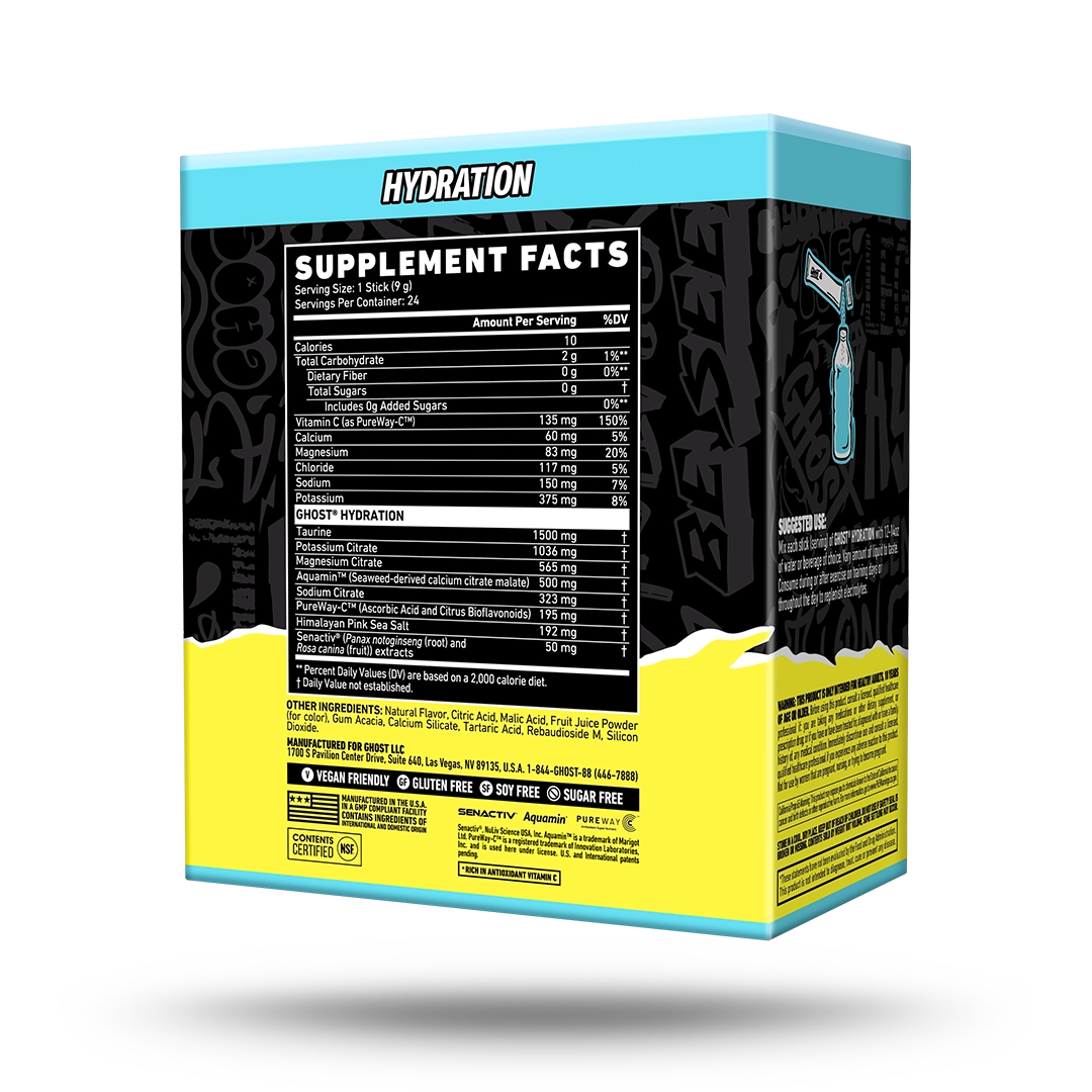 GHOST® HYDRATION STICKS 24-PACK | ICED TEA LEMONADE 2 GHOST® HYDRATION STICKS 24-PACK | ICED TEA LEMONADE