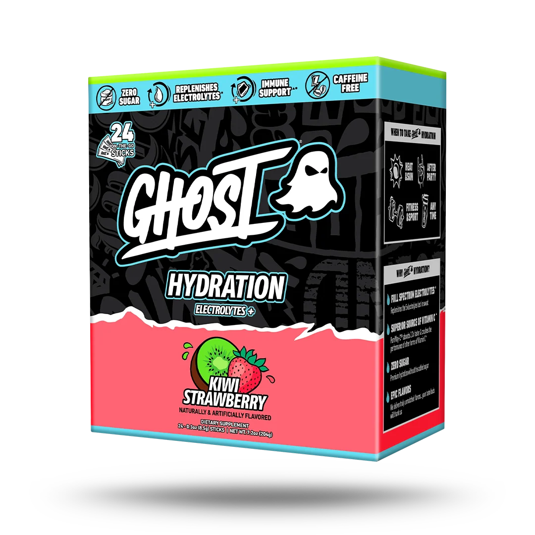 GHOST® HYDRATION STICKS 24-PACK | KIWI STRAWBERRY 1 GHOST® HYDRATION STICKS 24-PACK | KIWI STRAWBERRY
