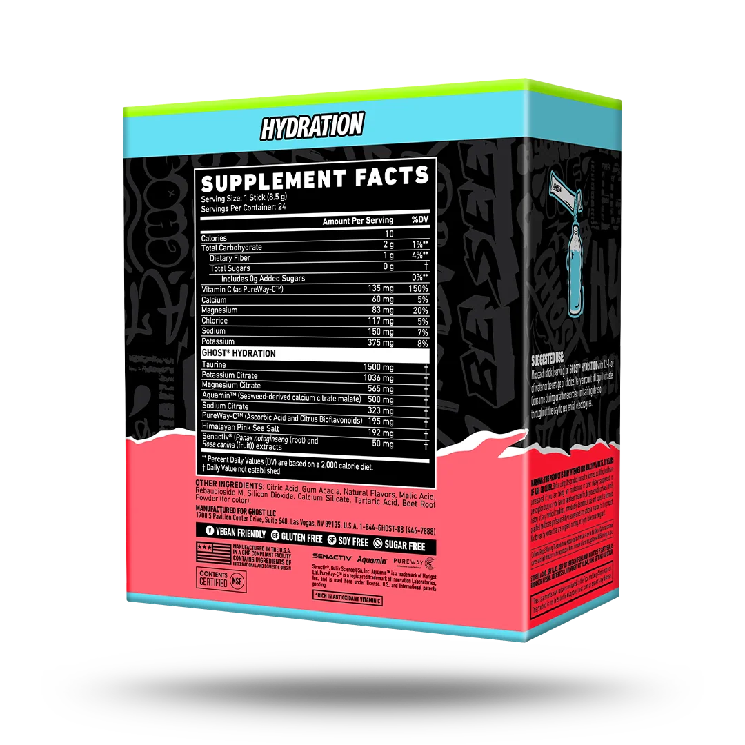 GHOST® HYDRATION STICKS 24-PACK | KIWI STRAWBERRY 2 GHOST® HYDRATION STICKS 24-PACK | KIWI STRAWBERRY
