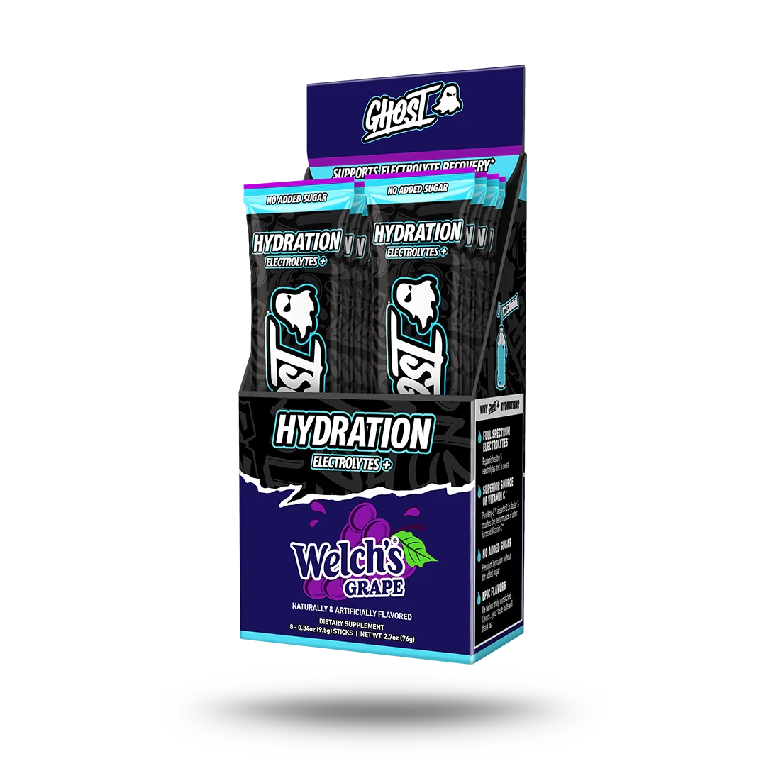GHOST® HYDRATION STICKS 8-PACK x WELCH'S® | GRAPE 1 GHOST® HYDRATION STICKS 8-PACK x WELCH'S® | GRAPE
